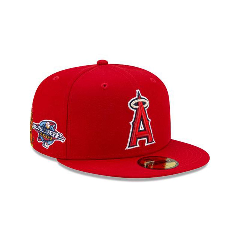 MLB Los Angeles Angels State Flower 59Fifty Fitted (FQZ2662) - Red New Era Caps